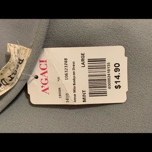 NWT AGACI  LIGHT BLUE BODYCON DRESS